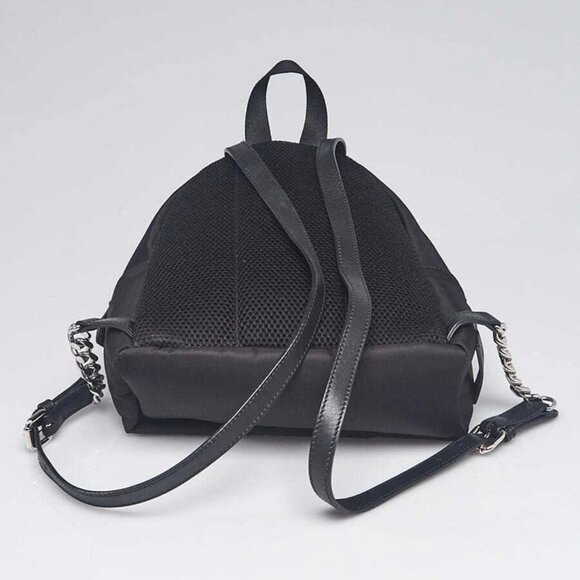 Fendi Black Nylon and Shearling Mini Backpack Bag - Picture 4 of 11